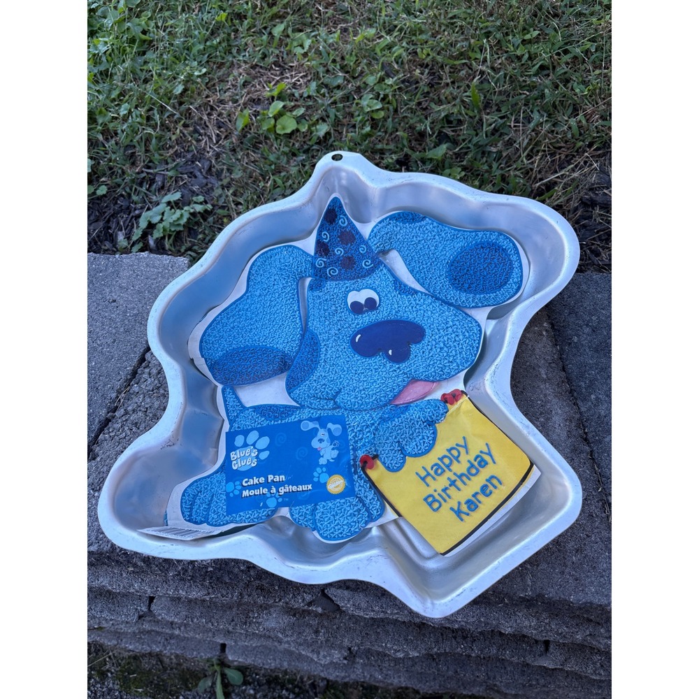 Wilton Blues Clues Cake Pan Vintage 1999 Aluminum Baking Mold 2105-3060 Blue Dog